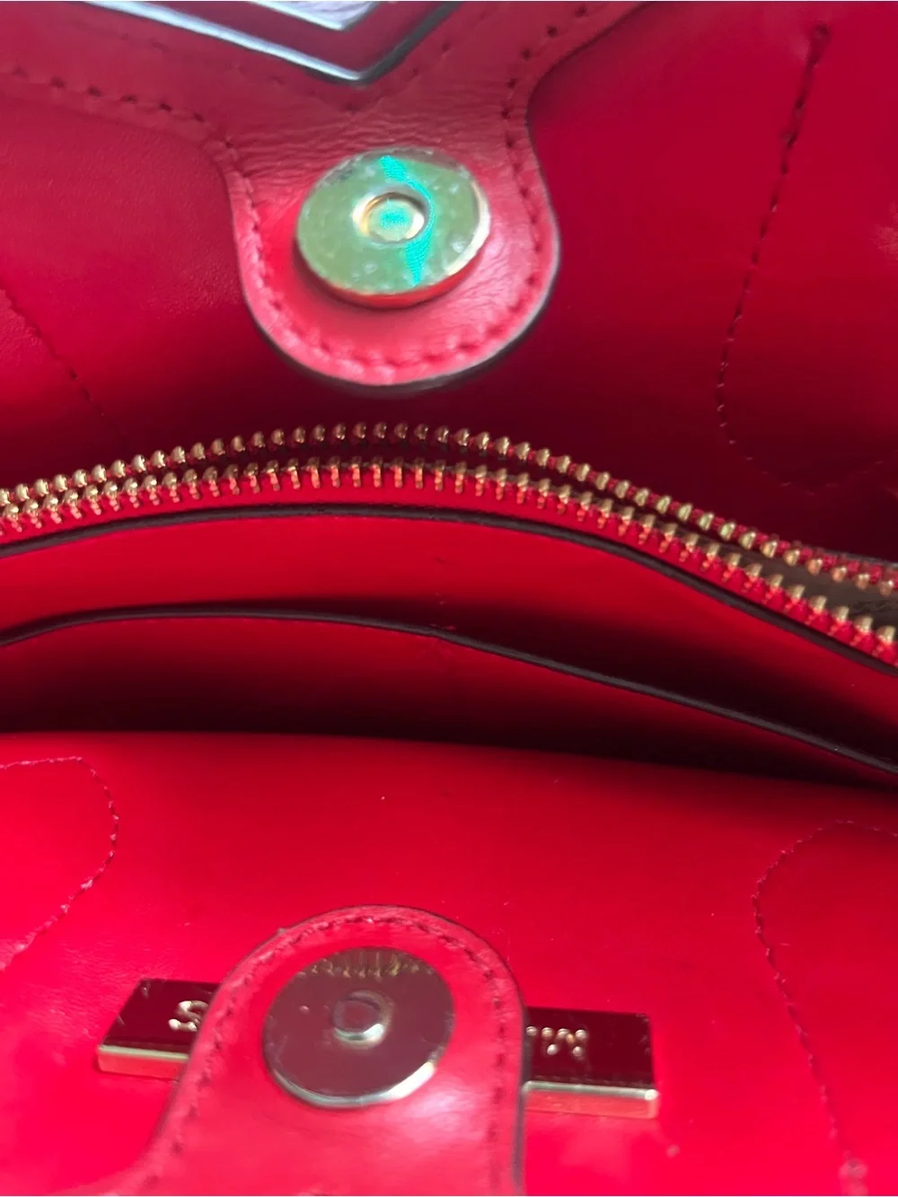 Michael Kors Red Leather Bag